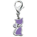 Pendant Cat With Bow Purple